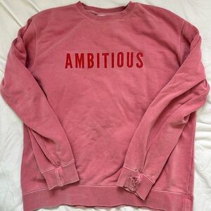 Ambitious Soft Garment Dye Crewneck Sweatshirt (Pink)